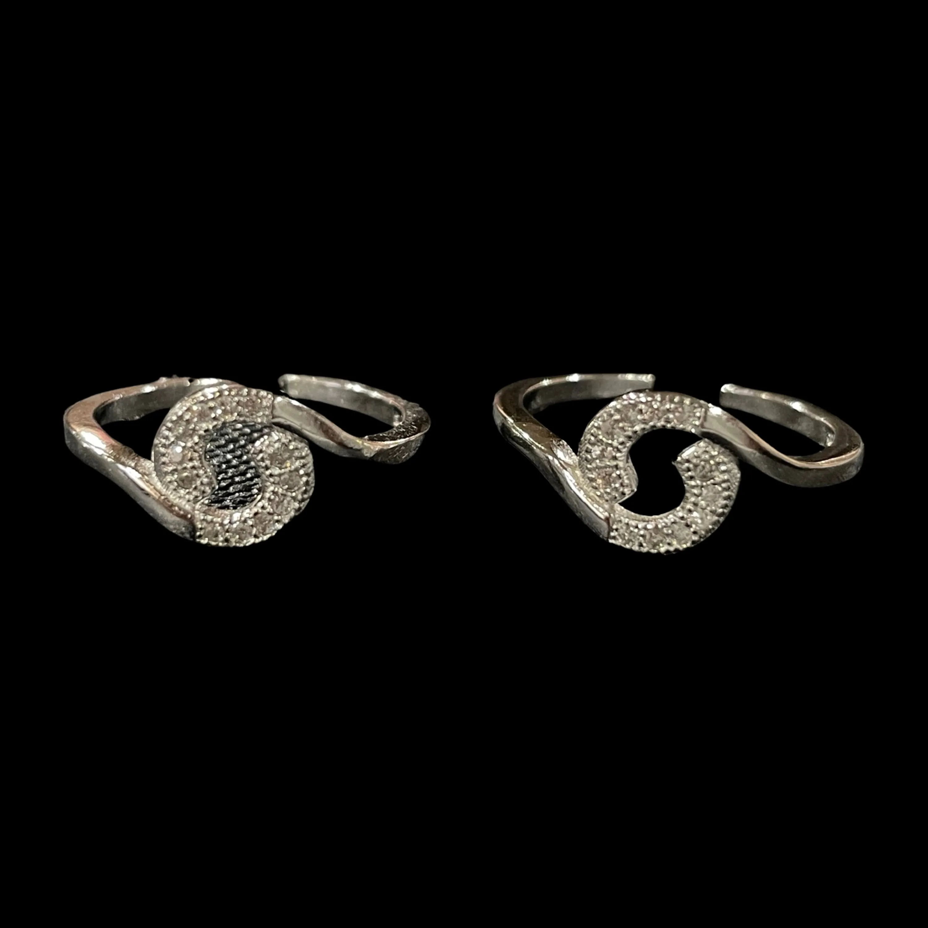 925 Sterling Silver CZ Toe-rings - Design #05