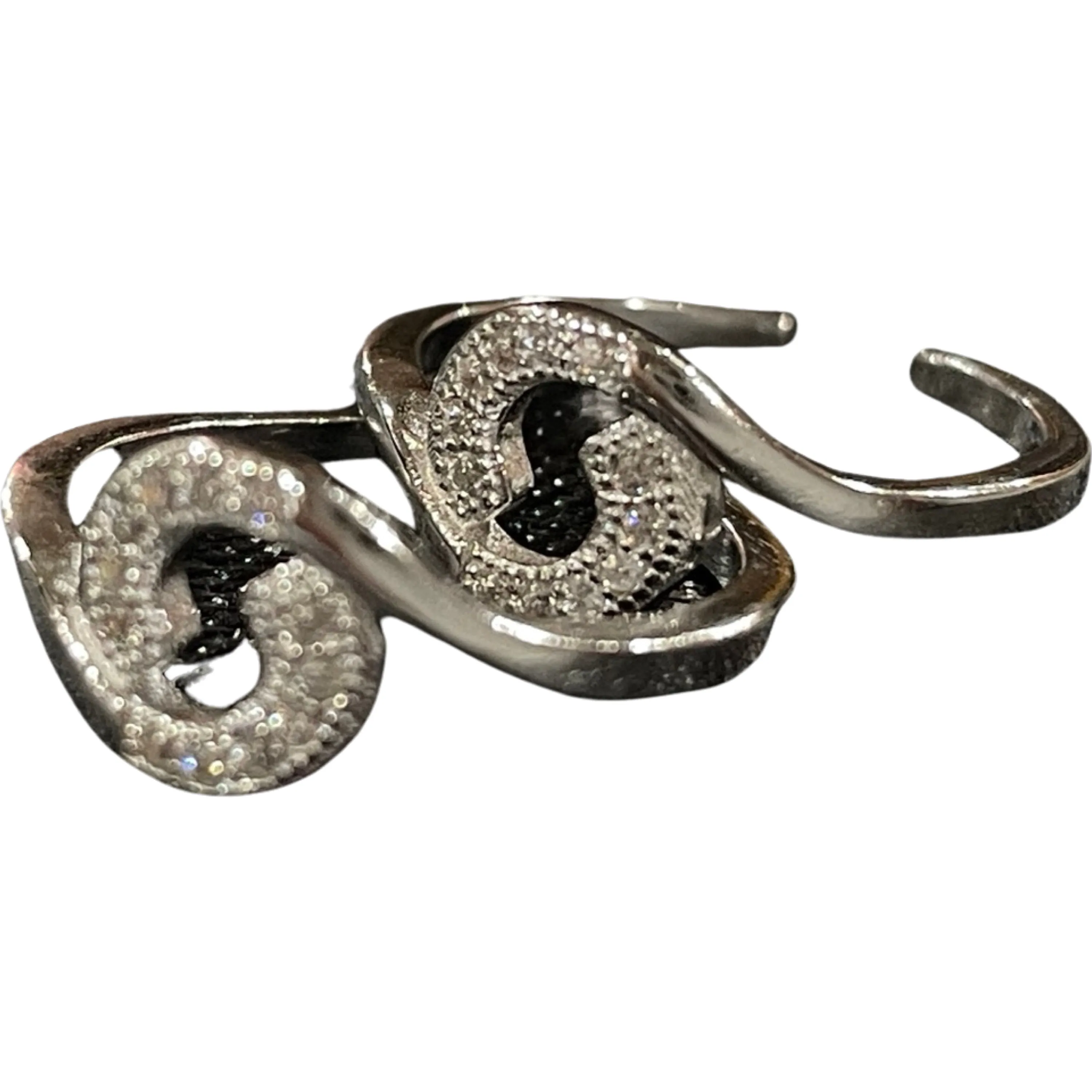 925 Sterling Silver CZ Toe-rings - Design #05