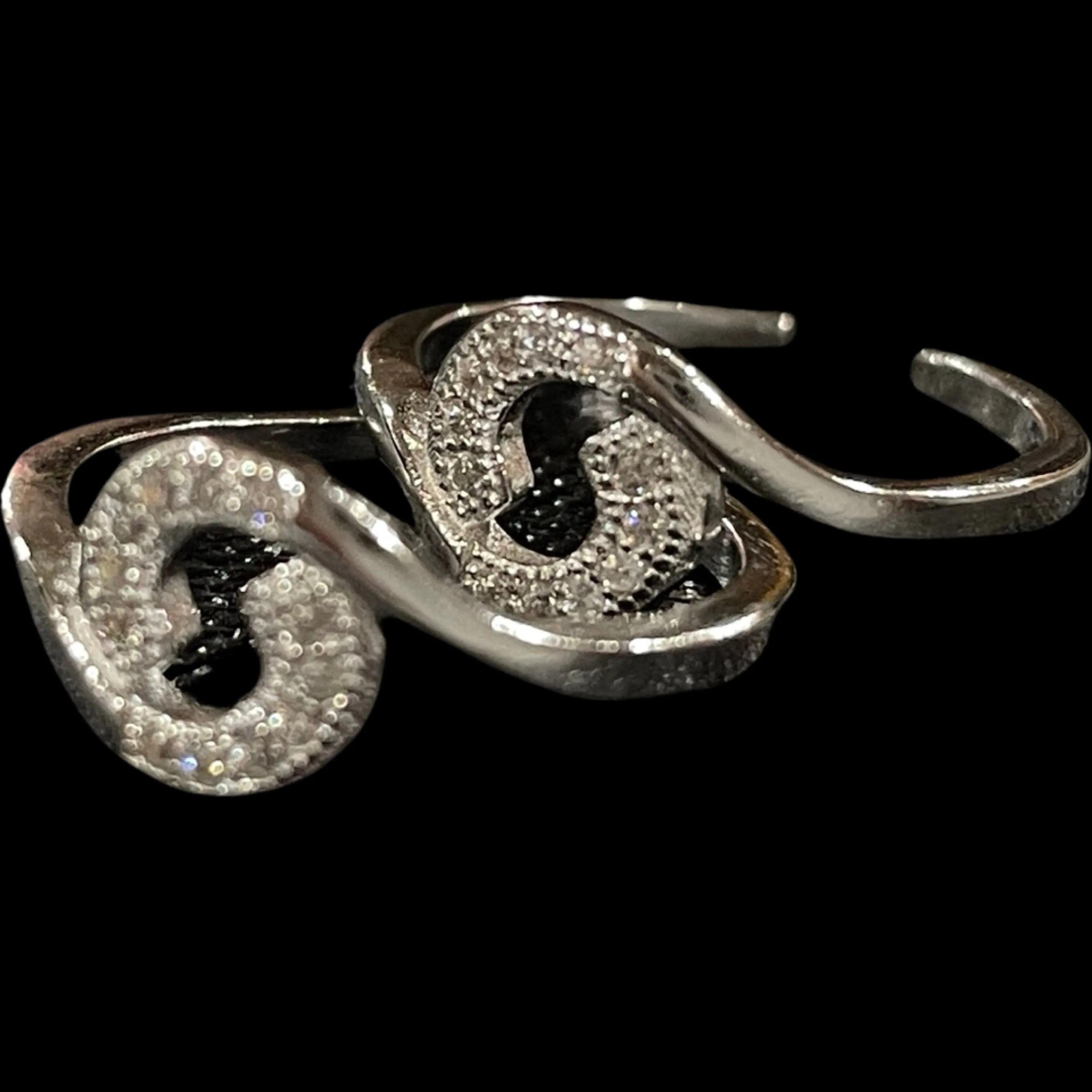925 Sterling Silver CZ Toe-rings - Design #05