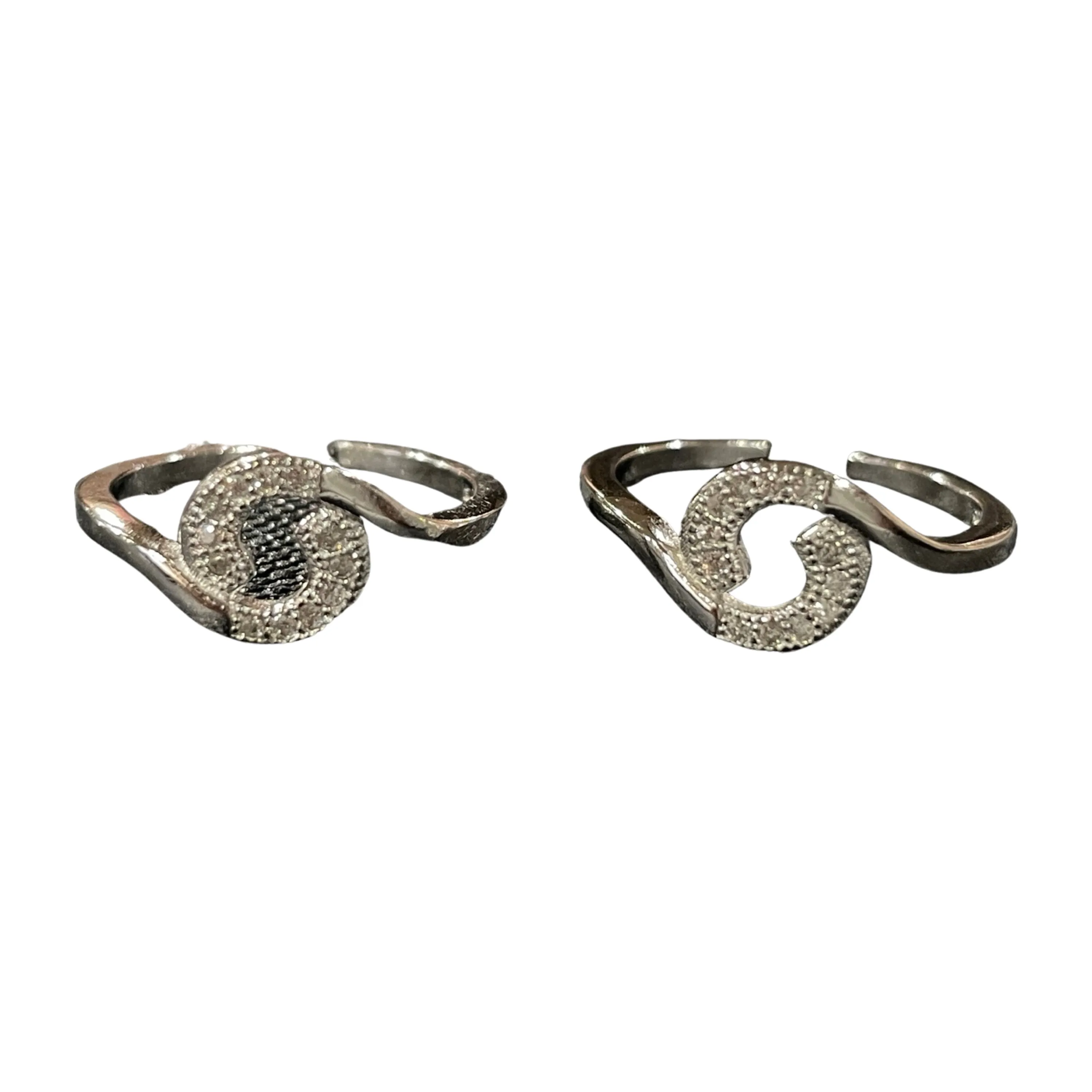 925 Sterling Silver CZ Toe-rings - Design #05