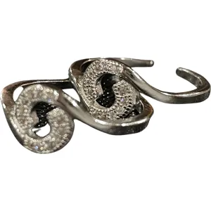 925 Sterling Silver CZ Toe-rings - Design #05