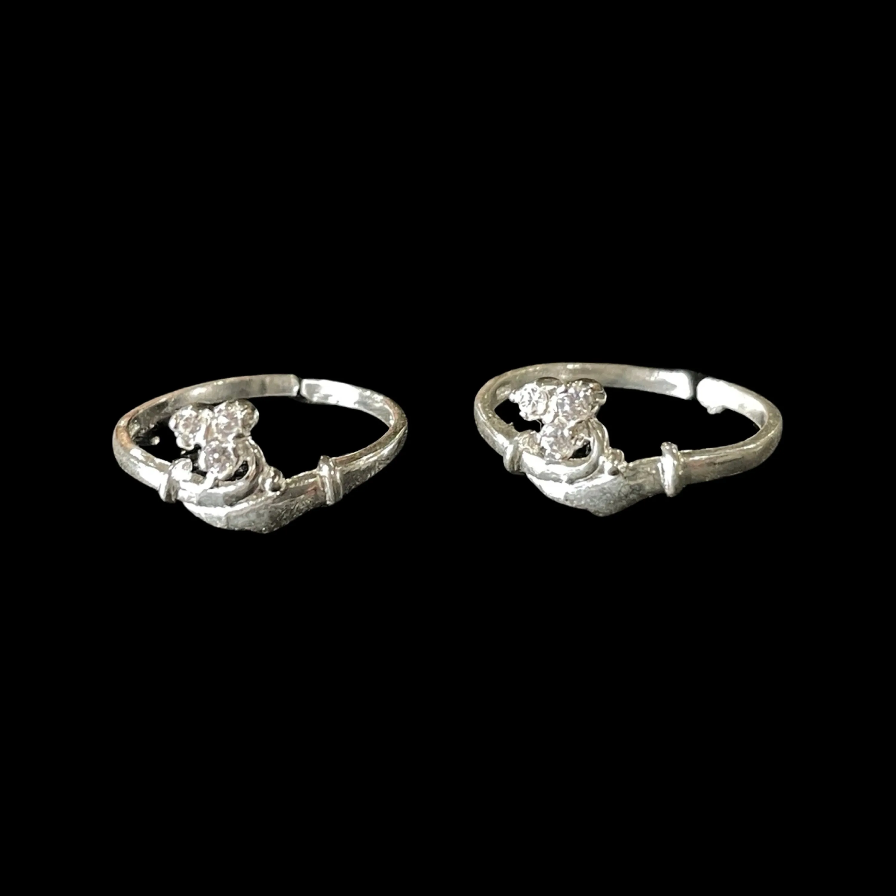 925 Sterling Silver CZ Toe-rings - Design #06