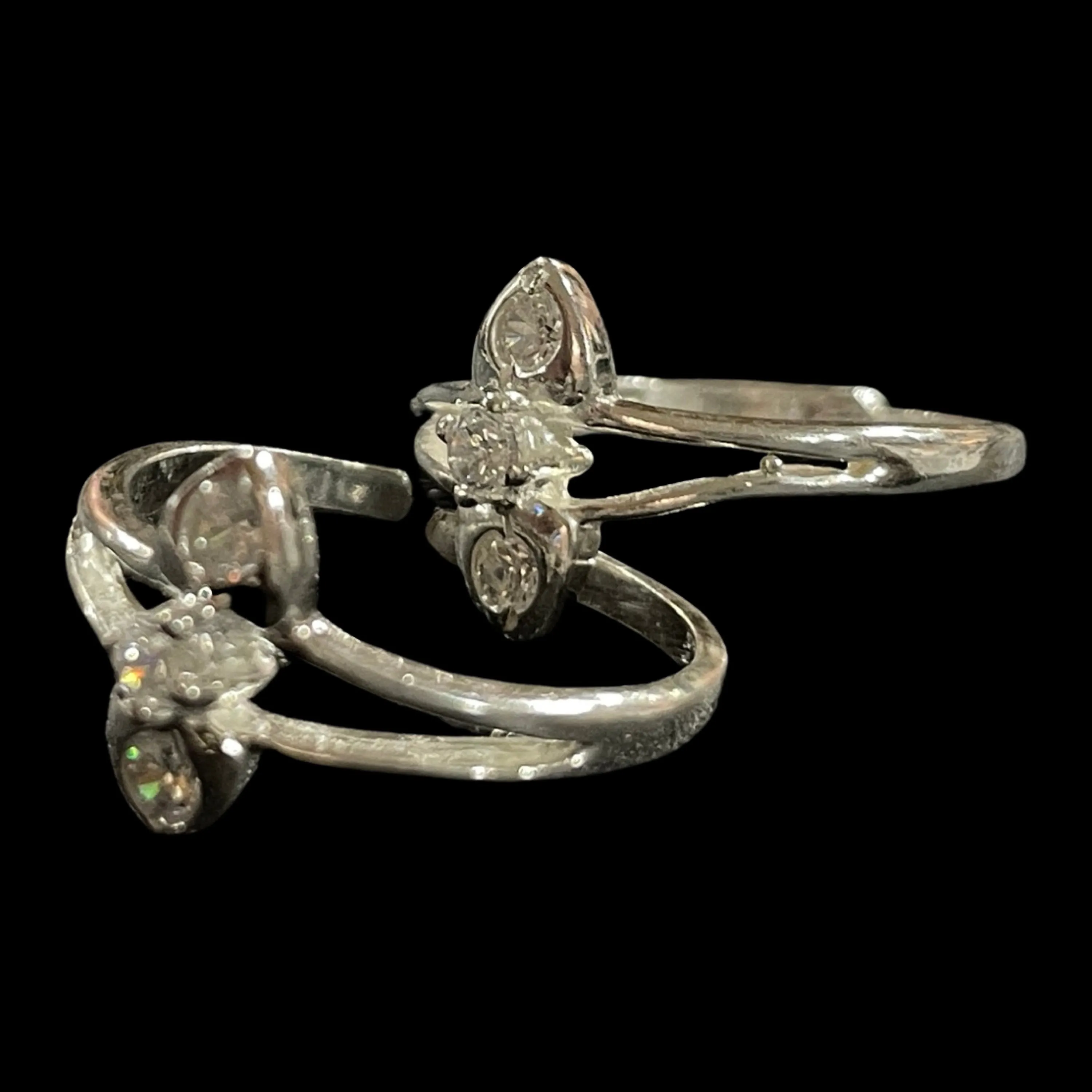 925 Sterling Silver CZ Toe-rings - Design #07