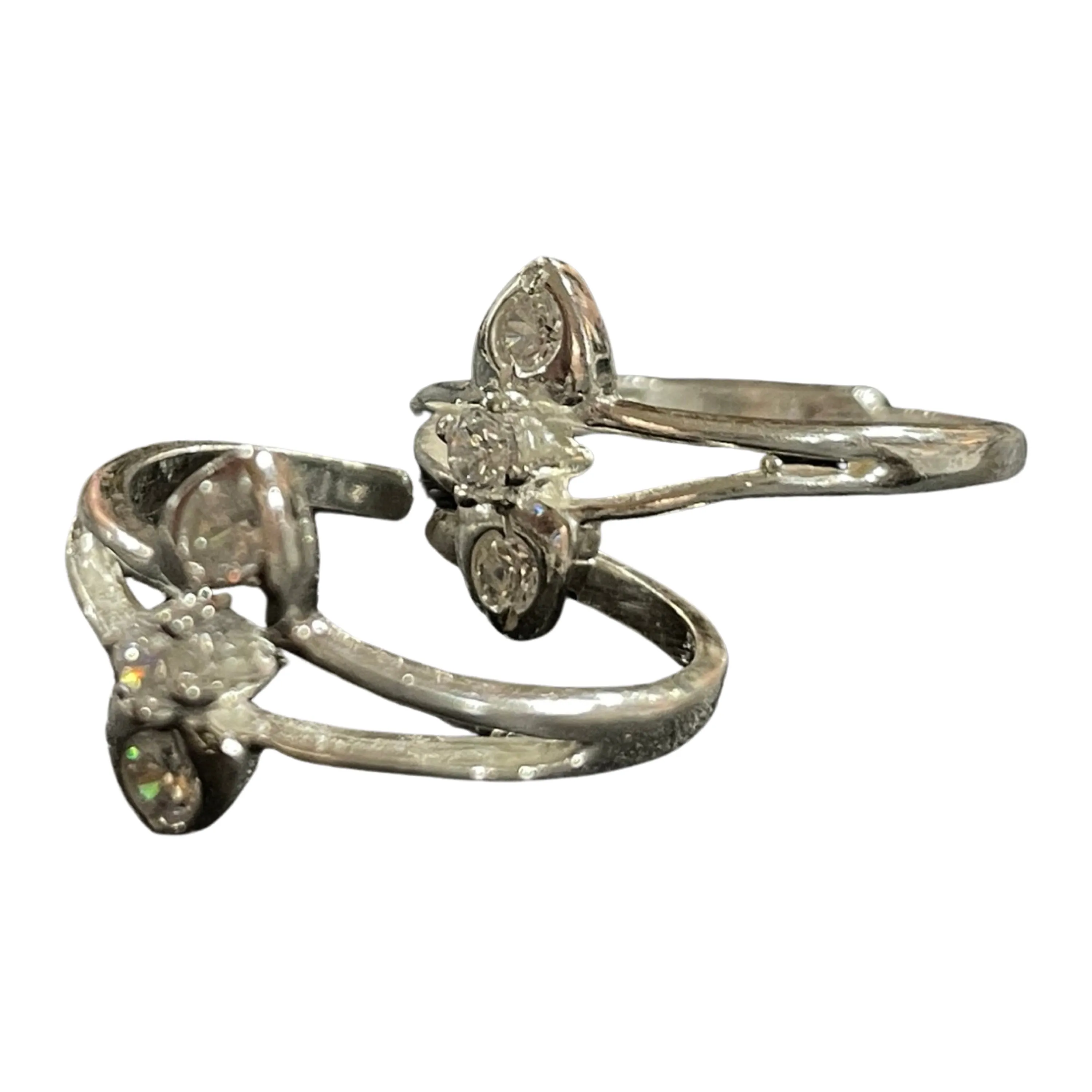 925 Sterling Silver CZ Toe-rings - Design #07