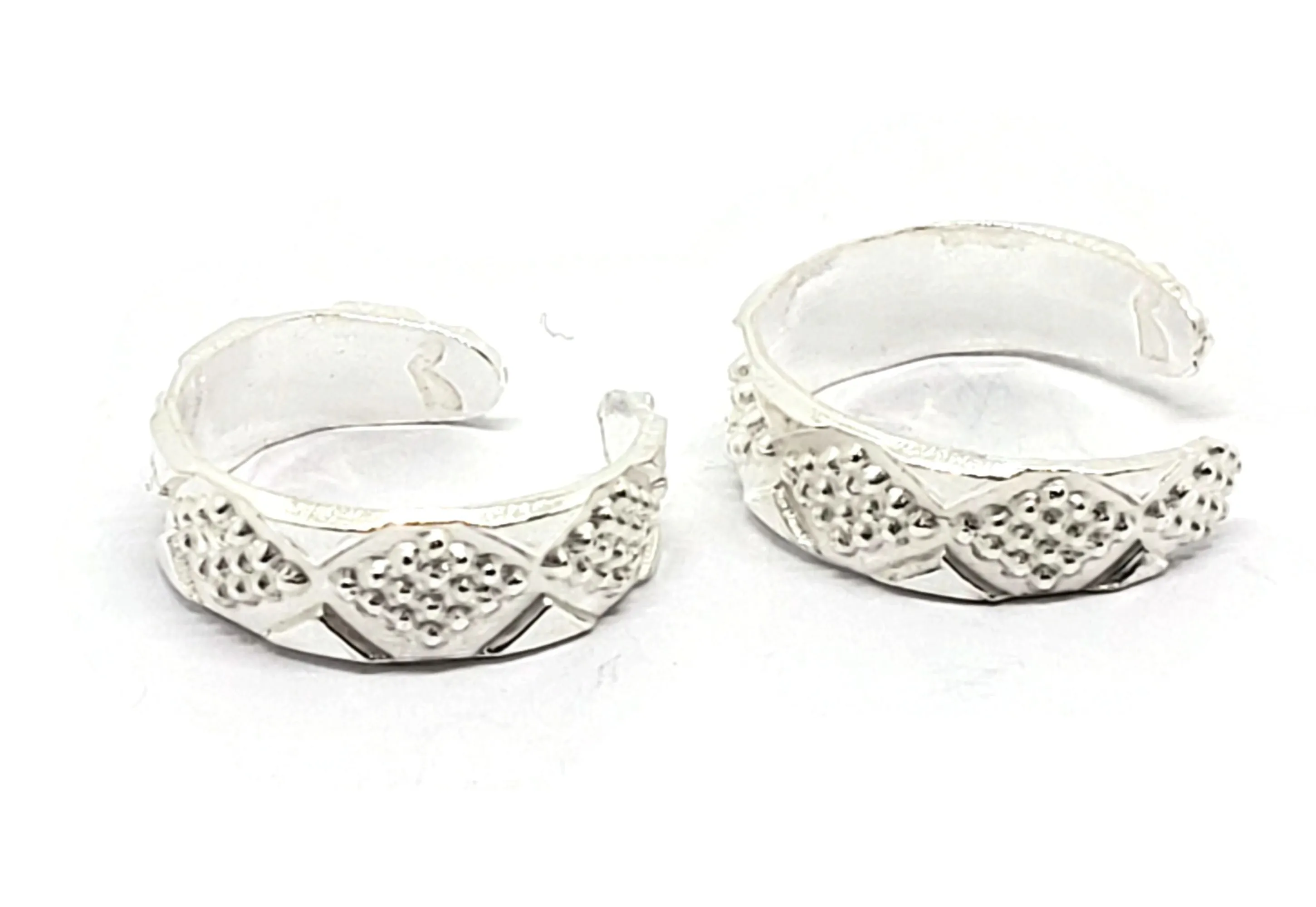 925 Sterling Silver Multicolor Toe-rings - Design #09