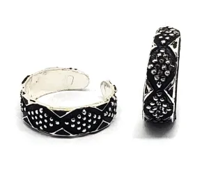 925 Sterling Silver Multicolor Toe-rings - Design #09