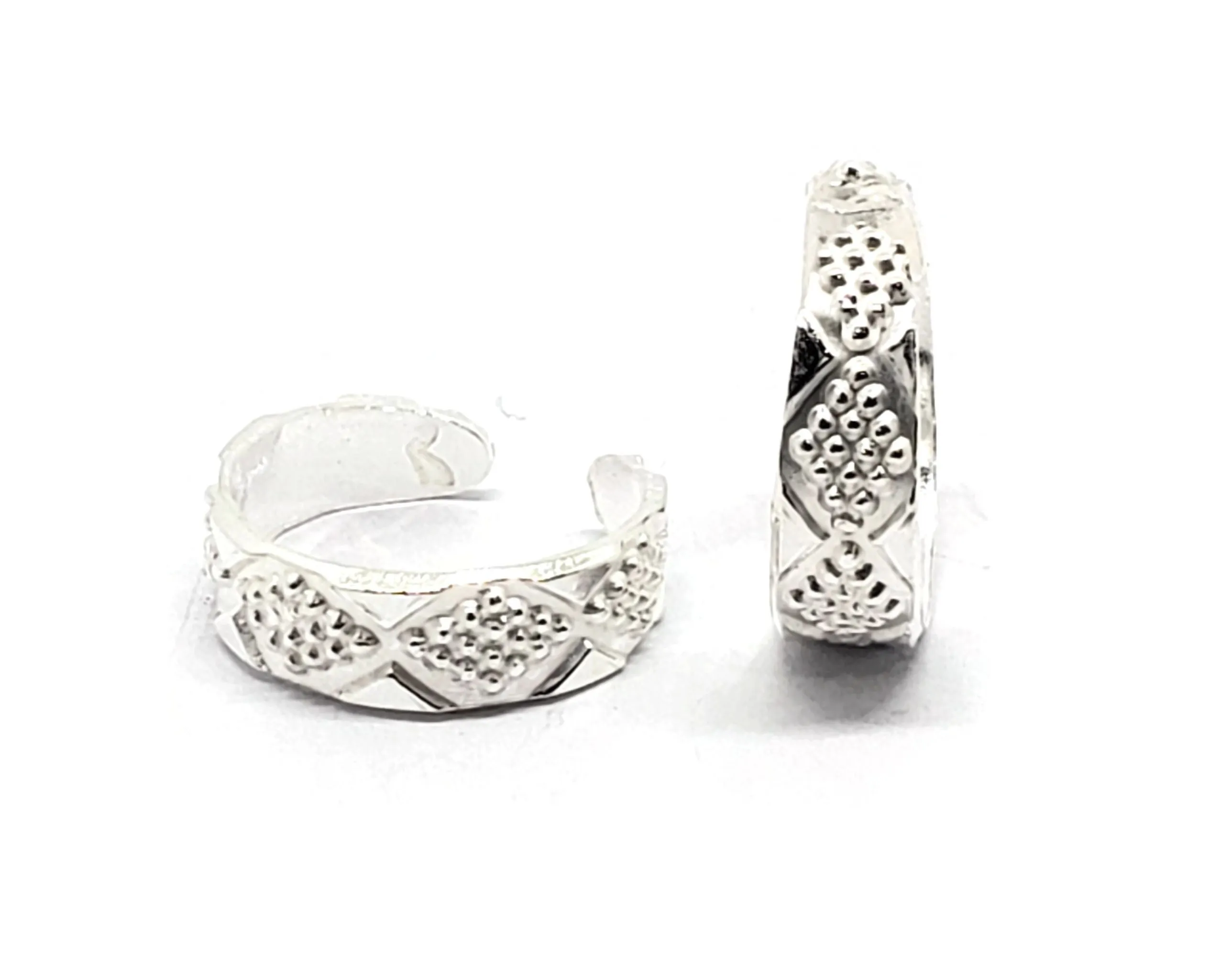 925 Sterling Silver Multicolor Toe-rings - Design #09