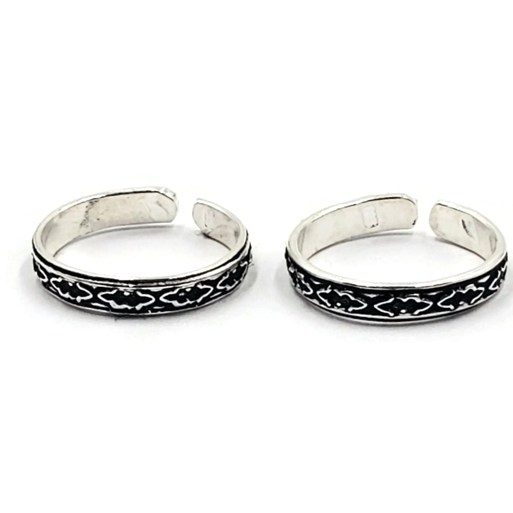 925 Sterling Silver Multicolor Toe-rings - Design #19