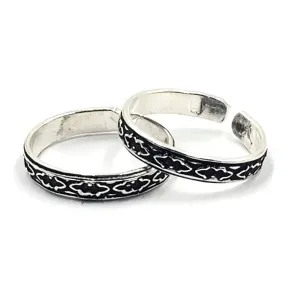925 Sterling Silver Multicolor Toe-rings - Design #19