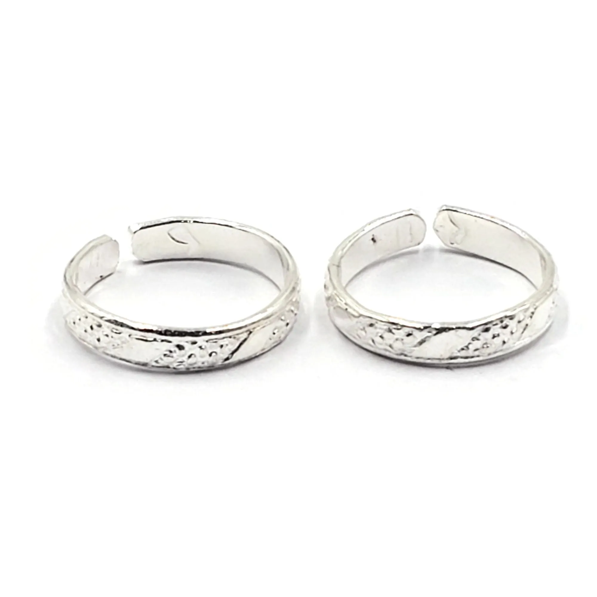 925 Sterling Silver Multicolor Toe-rings - Design #22