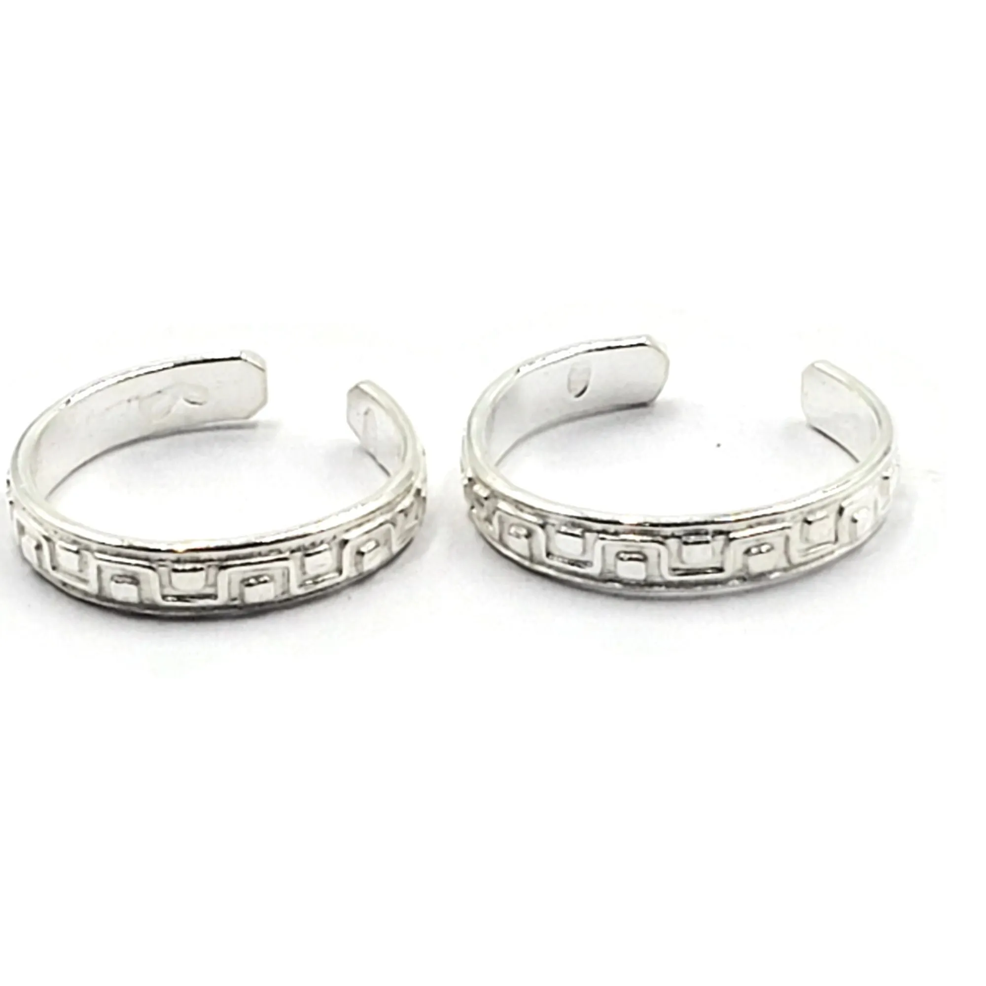 925 Sterling Silver Multicolor Toe-rings - Design #33