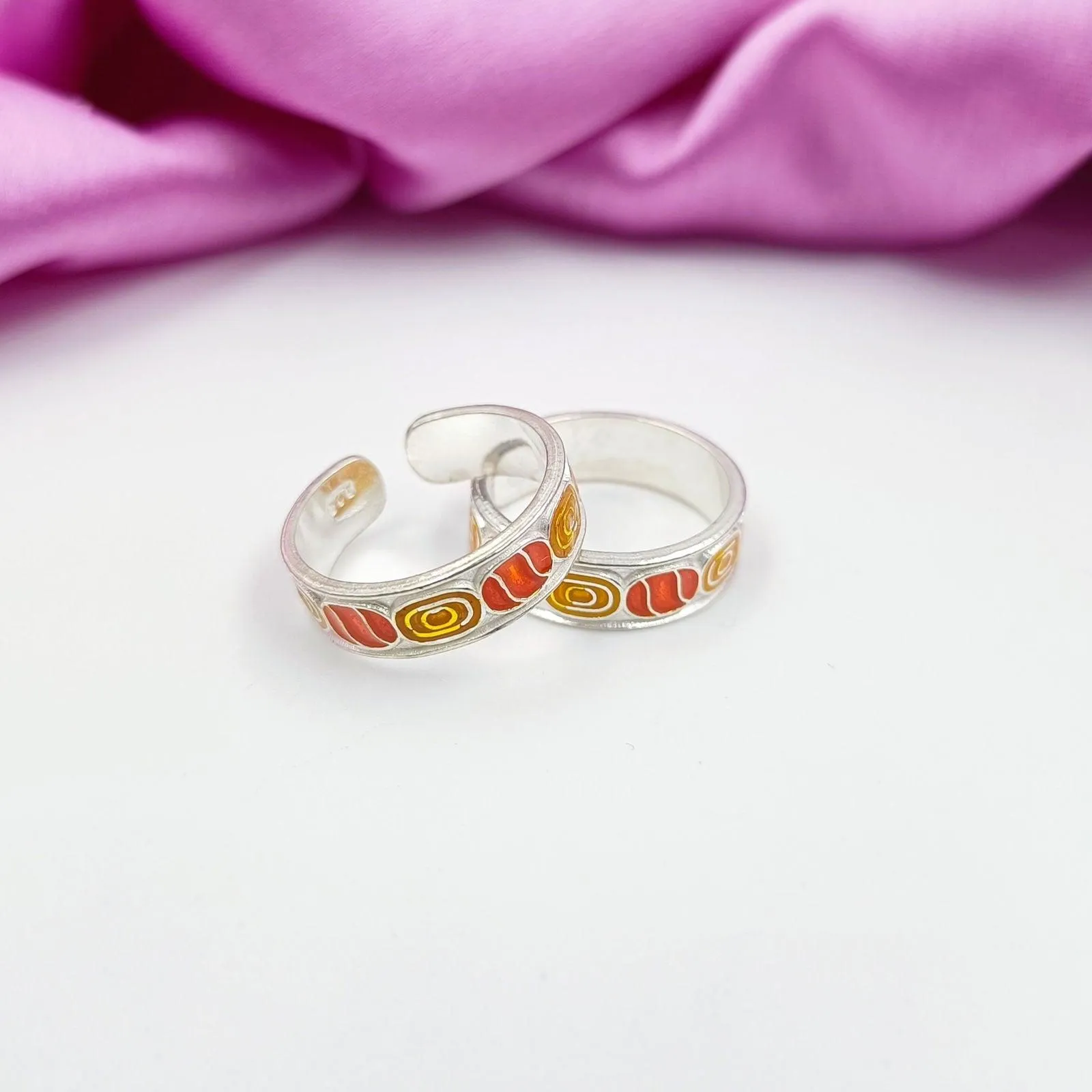 92.5 Sterling Silver Toe-Rings for Women