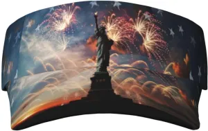 American Flag Independence Day Visor Hat, Fashion Sports Sun Visor Hat, Adjustable Golf Hat for Women Men