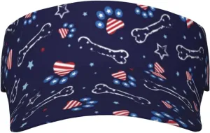 American Flag Independence Day Visor Hat, Fashion Sports Sun Visor Hat, Adjustable Golf Hat for Women Men
