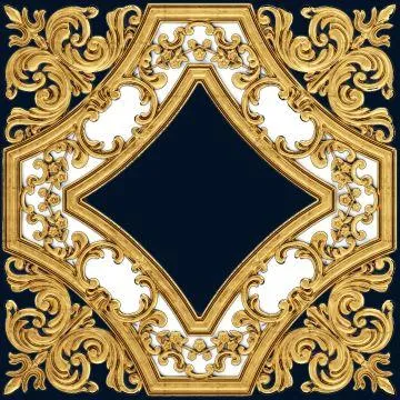 Baroque Gold & navy  GT233-4 70cm