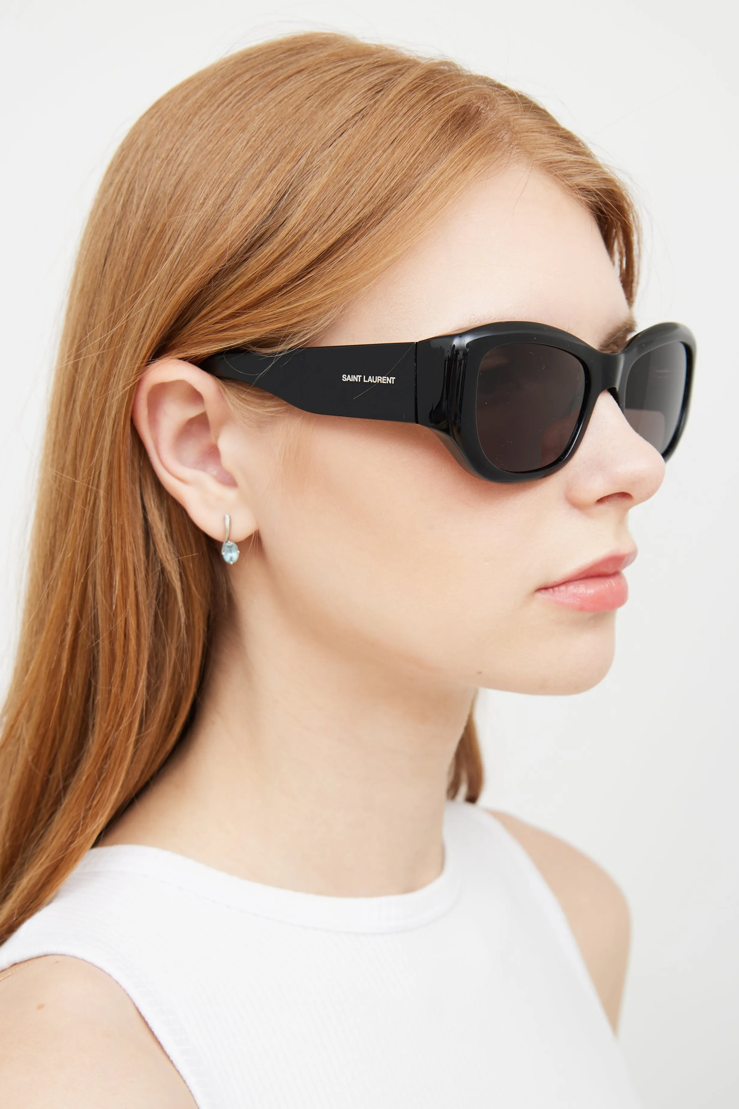 Black SL498 Rectangular Sunglasses