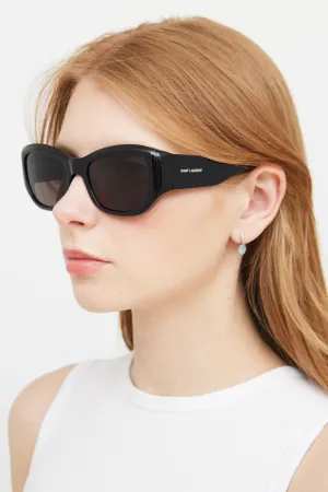 Black SL498 Rectangular Sunglasses