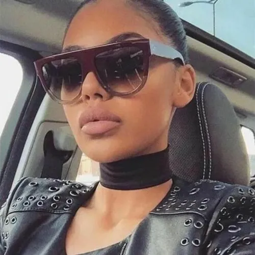 Black Tortoise Ombre Oversized Translucent Shadow Sunglasses
