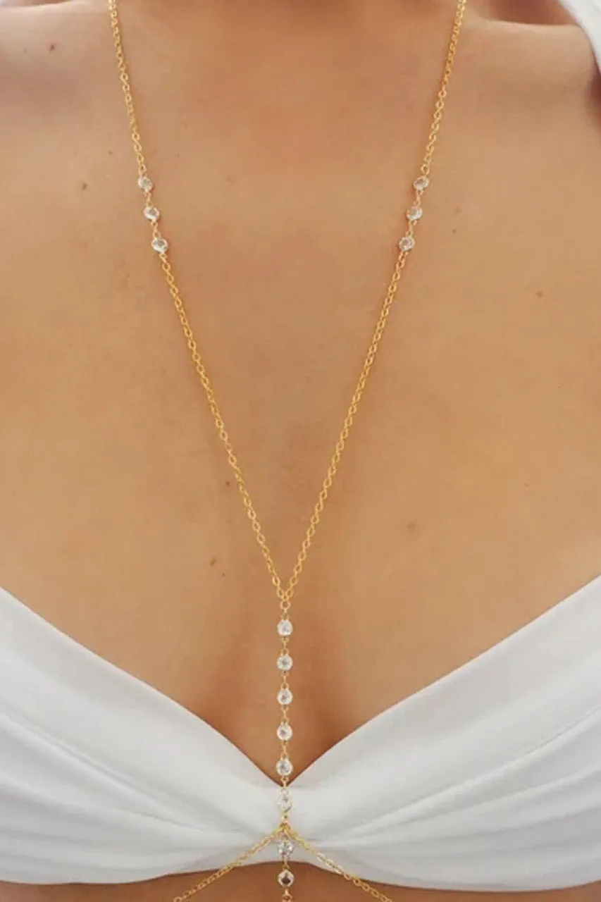 Body Chain with Faux Diamonds