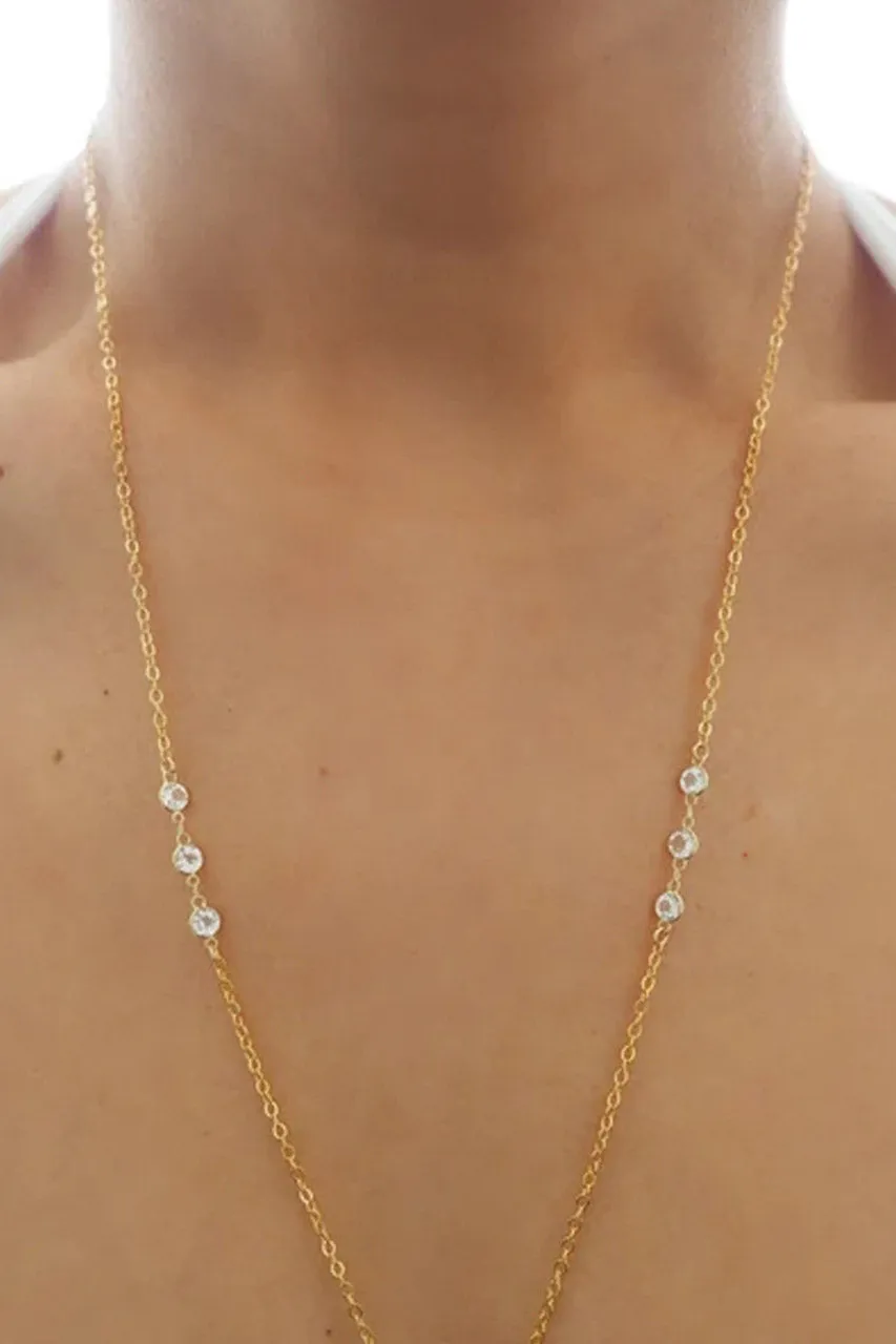 Body Chain with Faux Diamonds