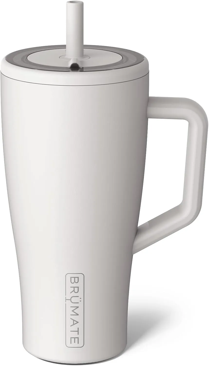 BrMate Era 30 oz Tumbler with Handle and Straw | 100% Leakproof Insulated Tumbler with Lid and Straw | Made of Stainless Steel | Cup Holder Friendly Base | 30oz (Dune)