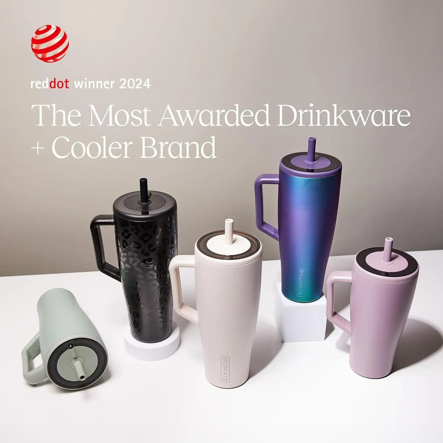 BrMate Era 30 oz Tumbler with Handle and Straw | 100% Leakproof Insulated Tumbler with Lid and Straw | Made of Stainless Steel | Cup Holder Friendly Base | 30oz (Dune)