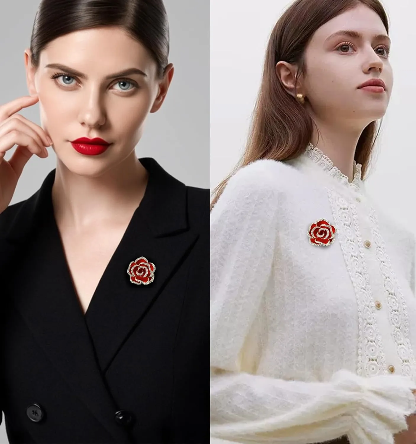 Brooches and Pins for Women Vintage: Brooch Pins for Women Rhinestone Brooch and Pin Crystal Brooch Pin Fashion Broche Gifts