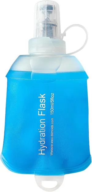 Buite 150ML Soft Flask, Portable TPU Soft Flask Running Bottles for Running Vest, Hydration Pack - Ideal for Hiking Cycling Climbing(Blue