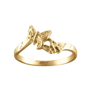 Butterflies - Gold Vermeil Toe Ring - TR17 GV