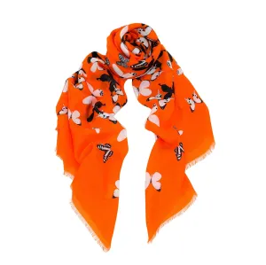 Butterflies Scarf Orange
