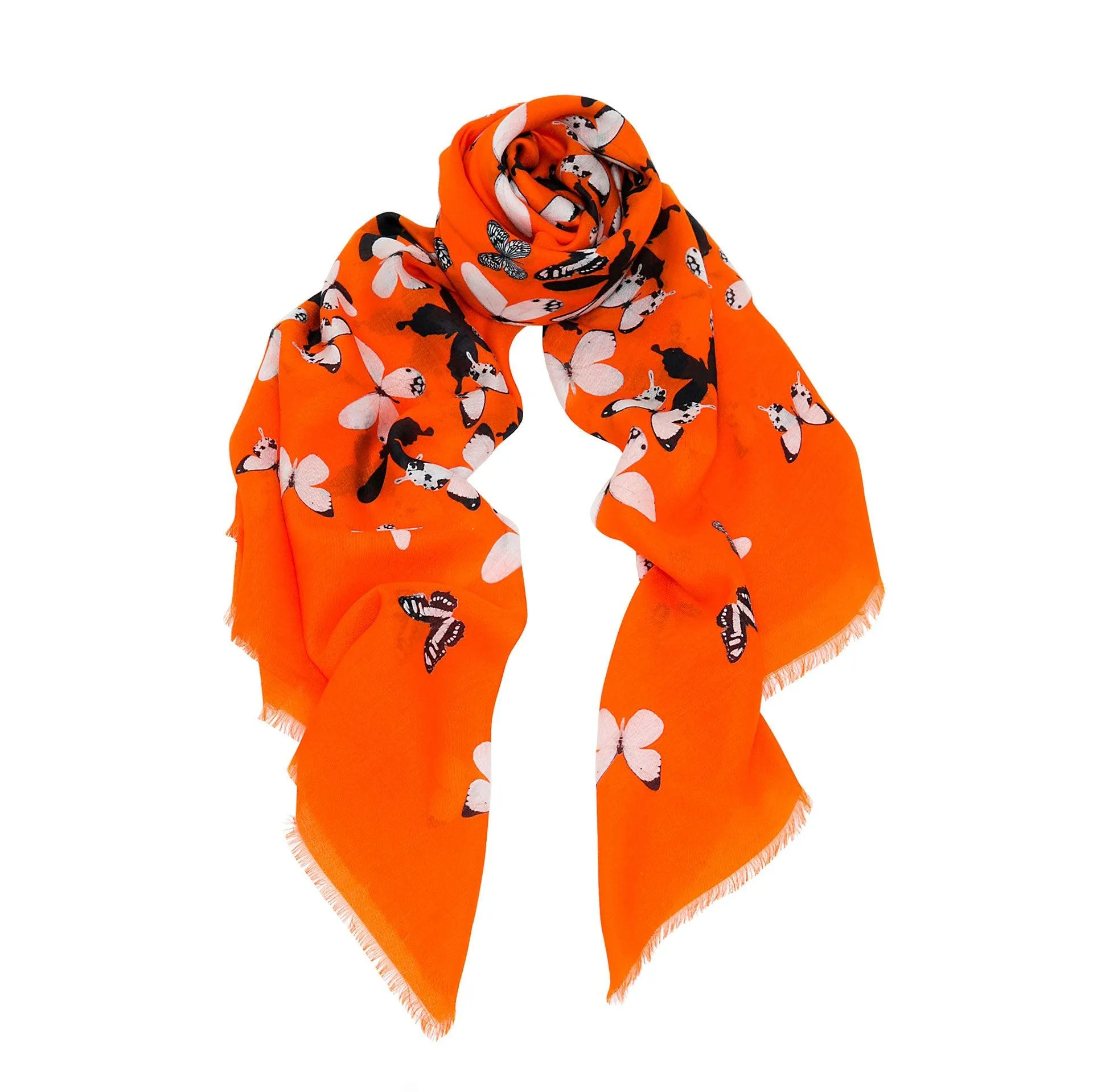 Butterflies Scarf Orange