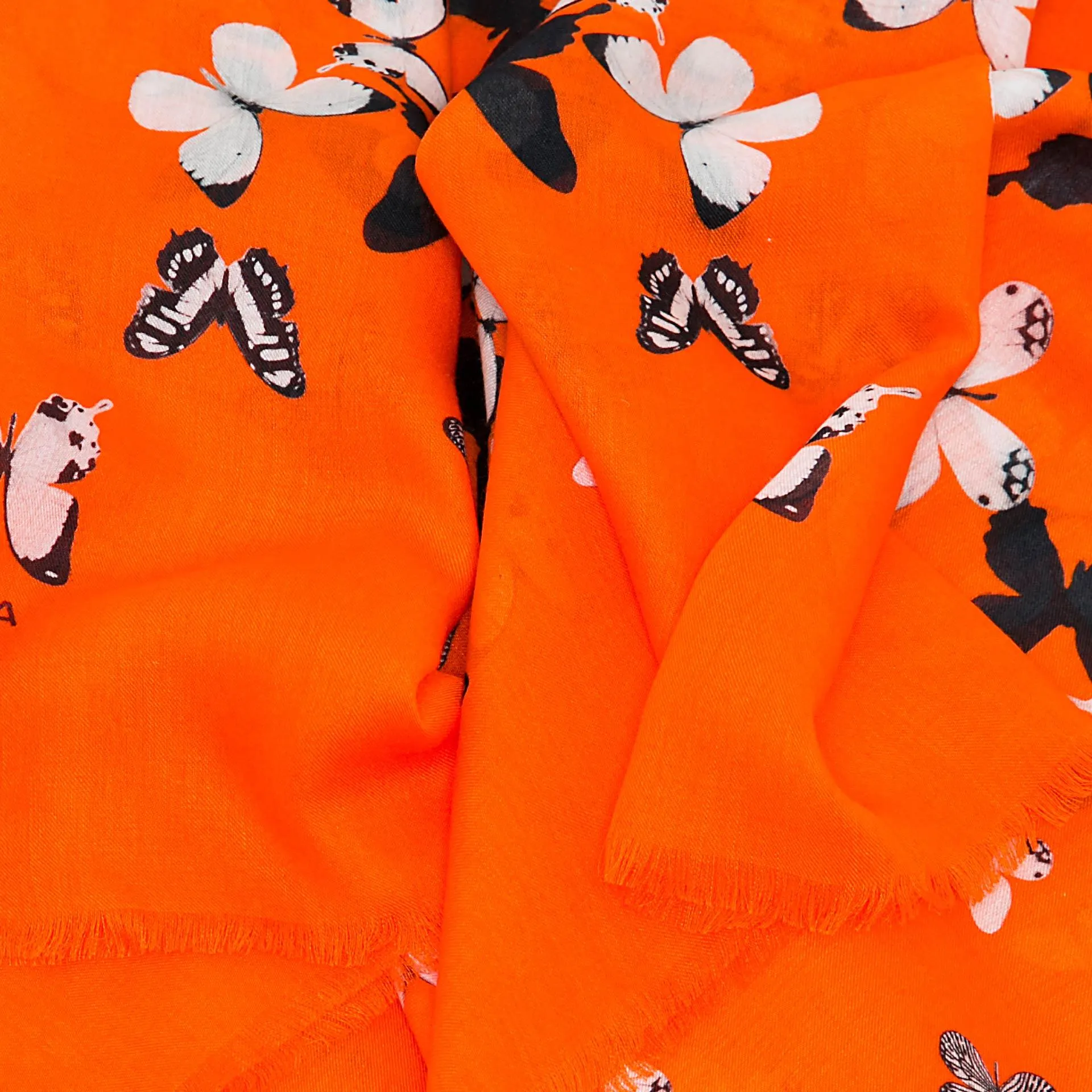 Butterflies Scarf Orange