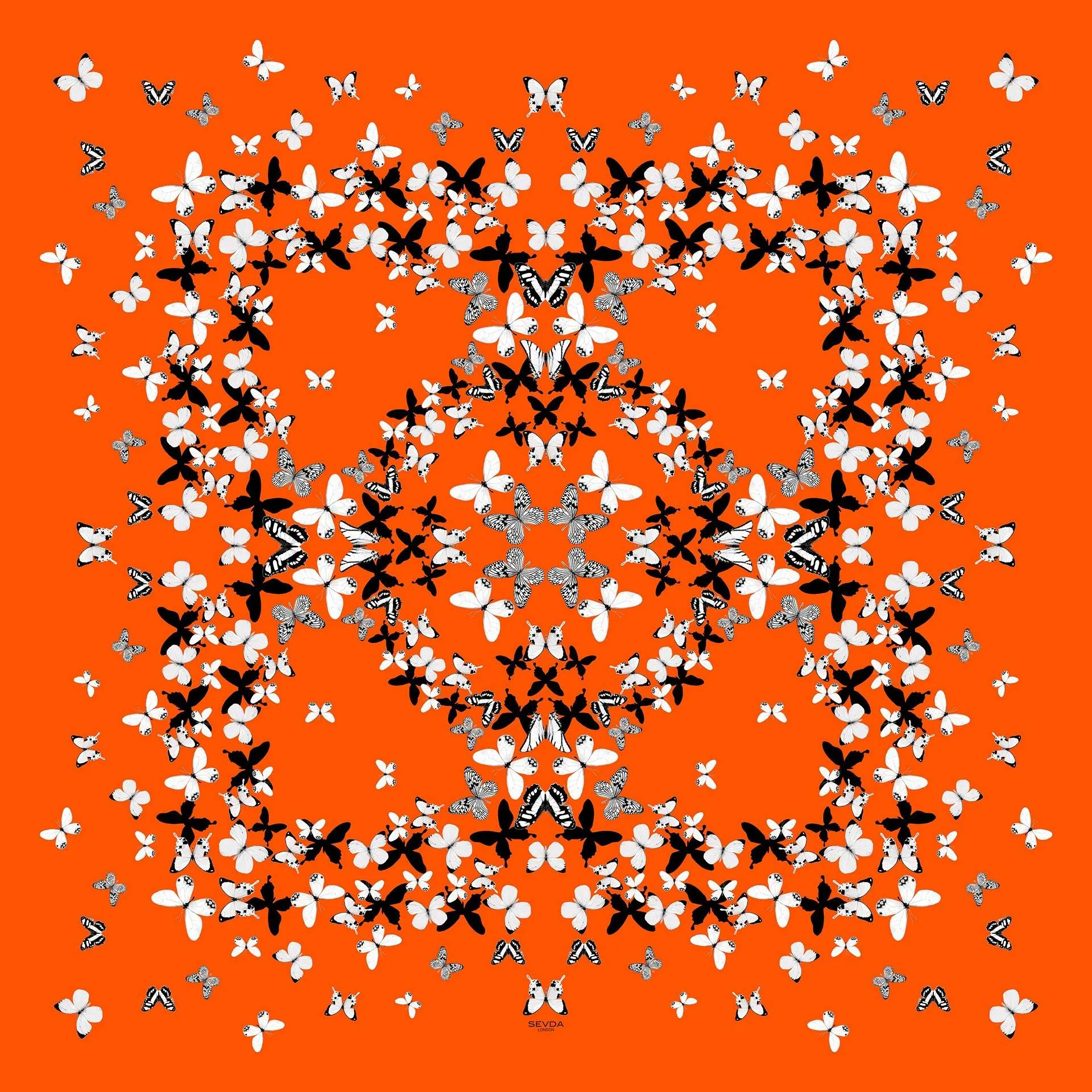 Butterflies Scarf Orange