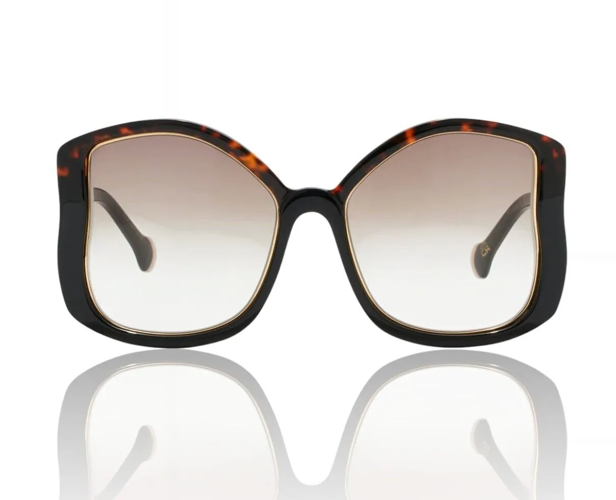 Camilla Social Butterfly Sunglasses | Dark Tortoise Shell, Oversized, Acetate