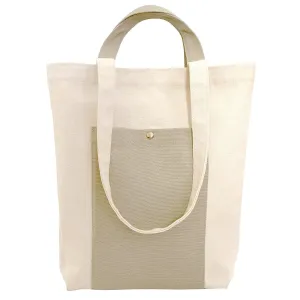 Canvas Tote Bag with Handles (Tan)