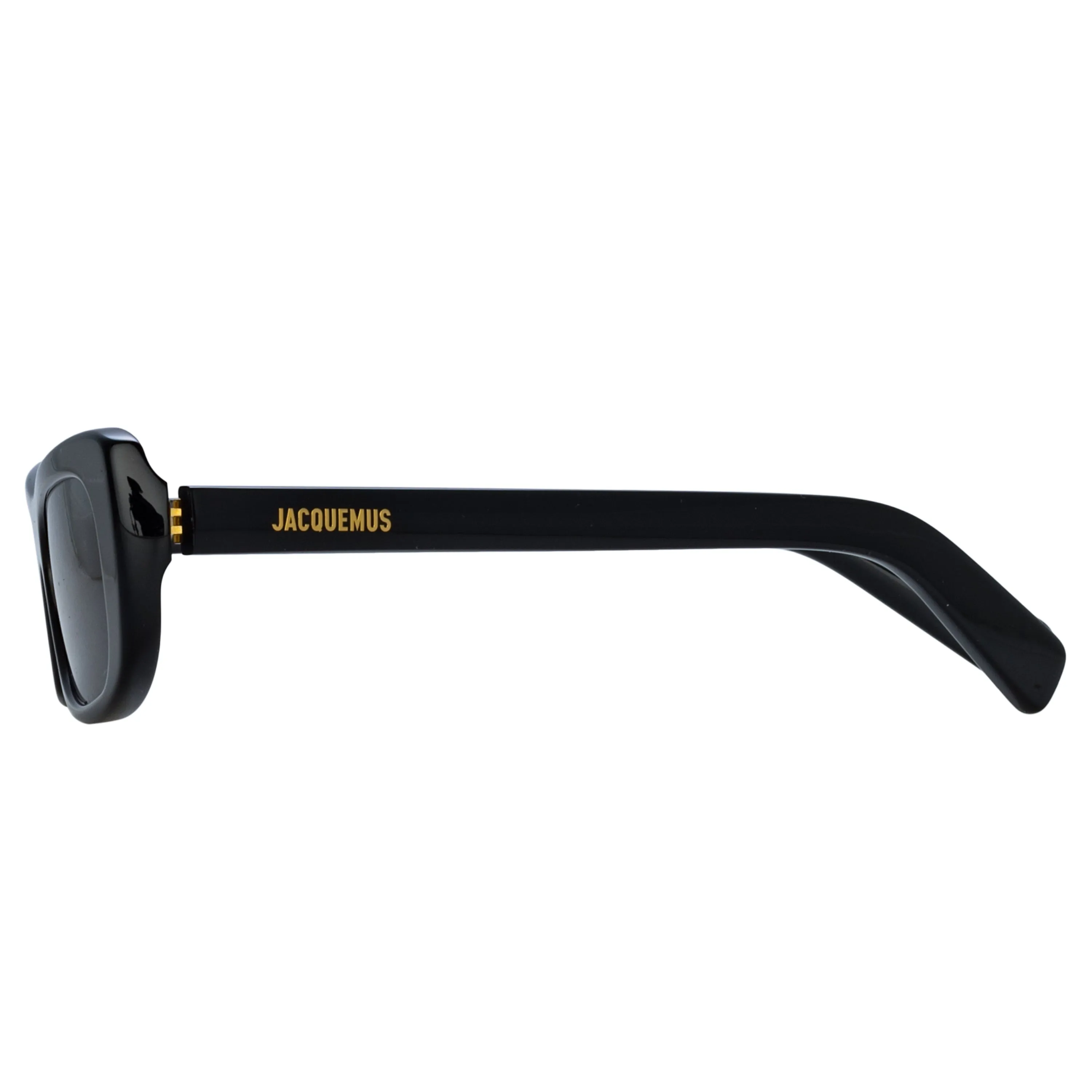 Capri Rectangular Sunglasses in Black by Jacquemus