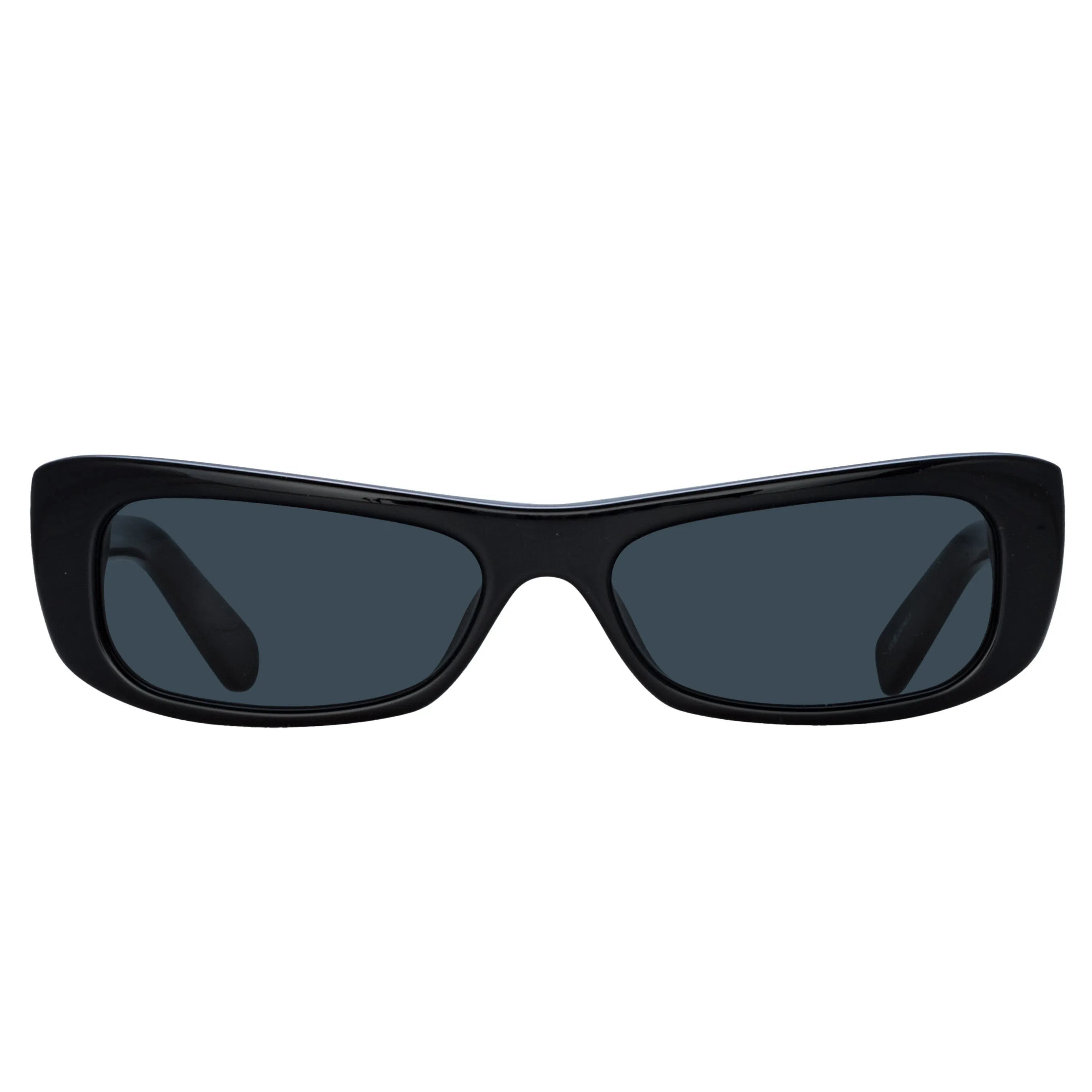 Capri Rectangular Sunglasses in Black by Jacquemus