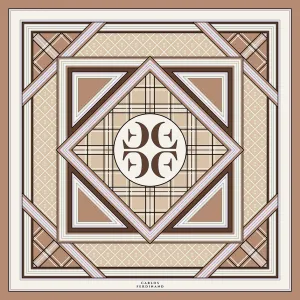 Carlos Ferdinand Monogram Check Coffee 90cm CF219-3