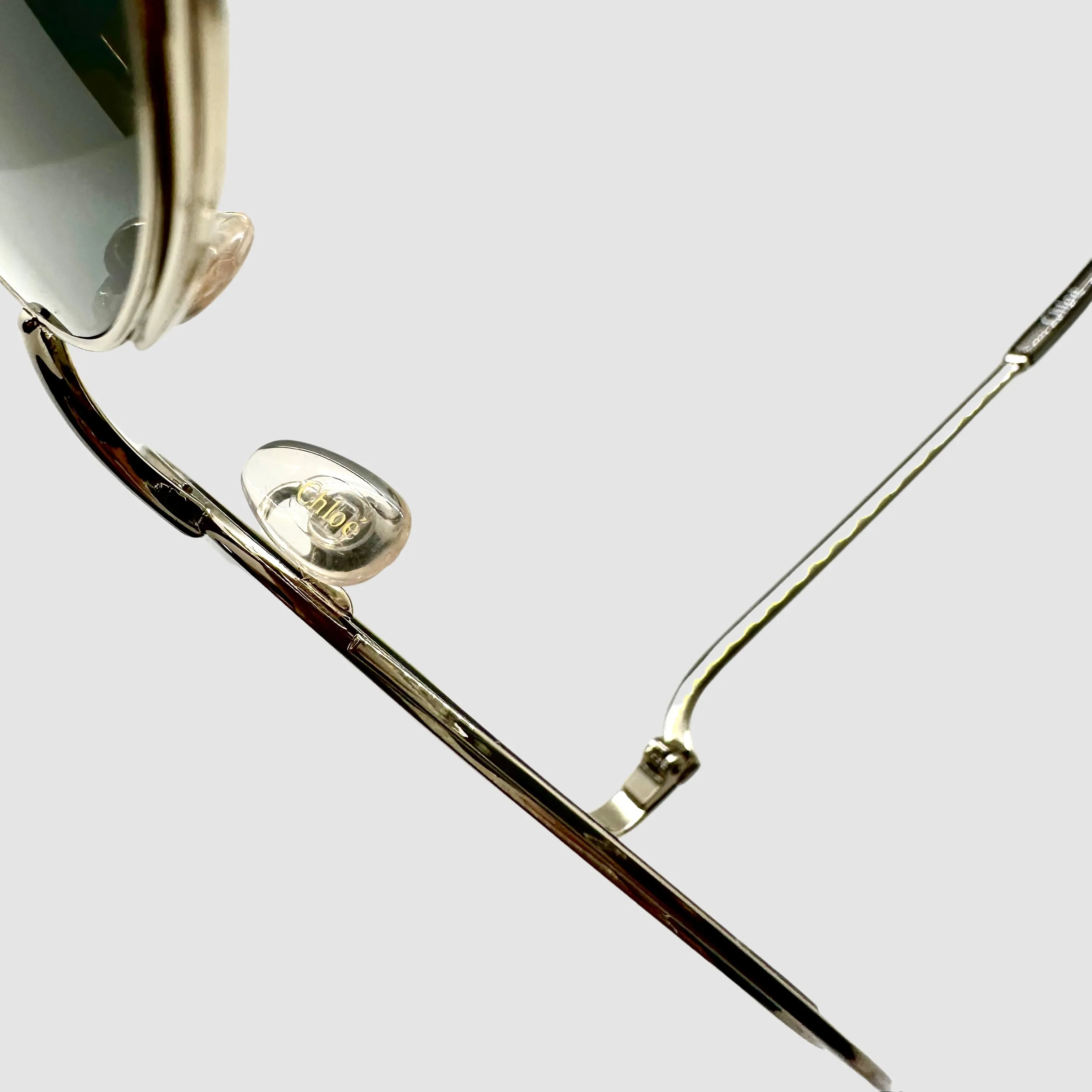 Chloé Oversized Sunglasses w/ Round Silver Wire Frames