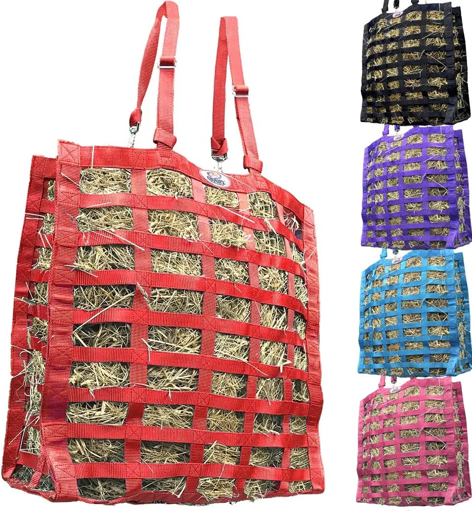 Derby Originals Supreme 4-Sided Slow Feed Hay Bag  Patented, 1-Year Warranty, 3.5" & 1.75" Openings