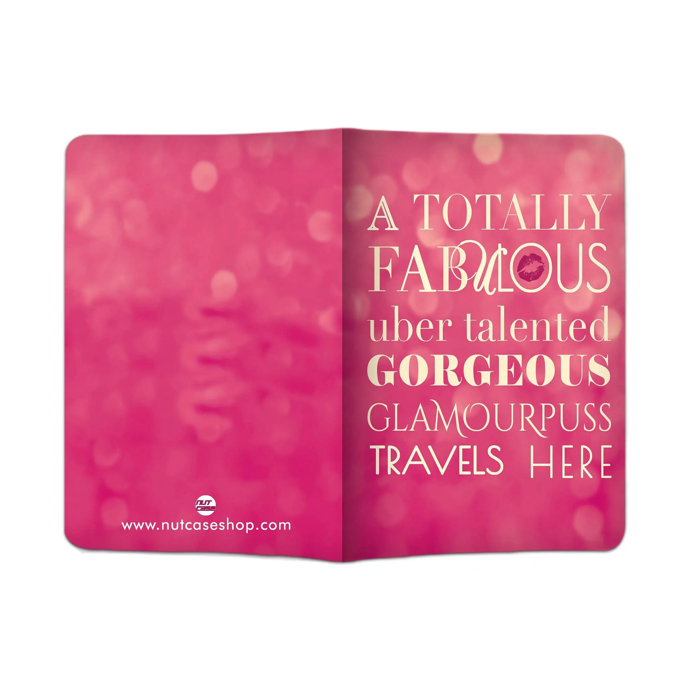 Designer Passport Cover -  Glamourpuss Travels Here
