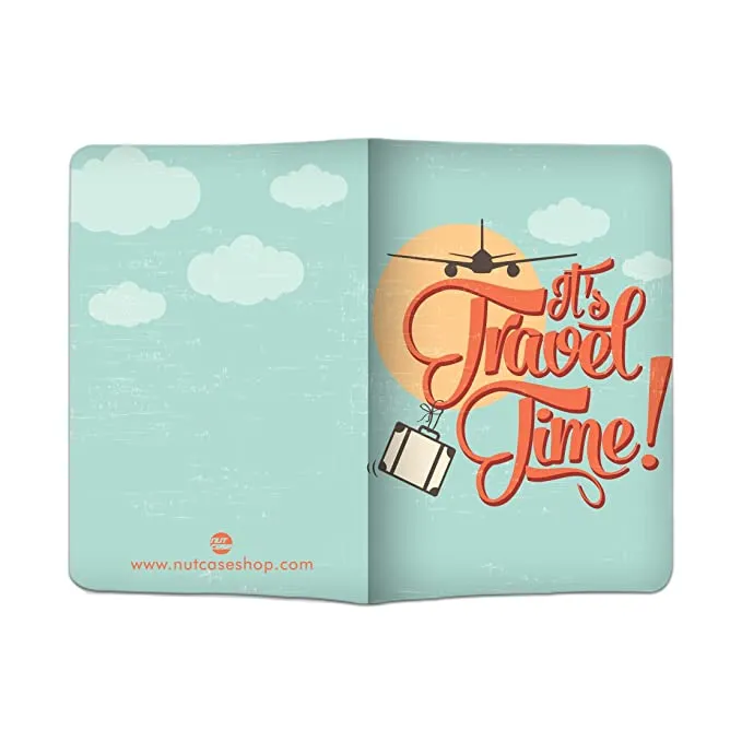Designer Passport Cover - It's Travel Time