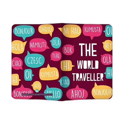 Designer Passport Cover - The World Traveller