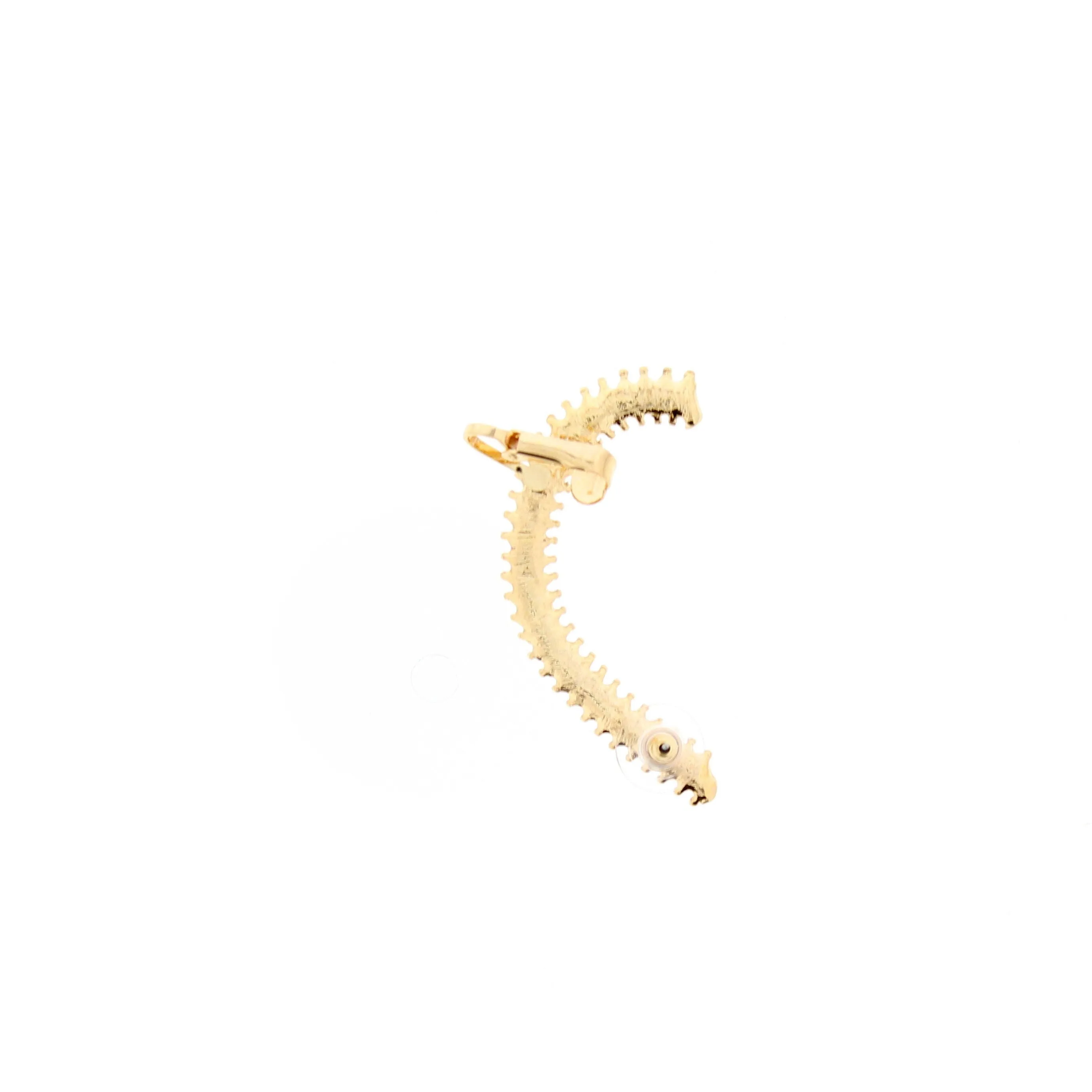 Diamante Stone Ear Cuff with Hanging Ball Studs