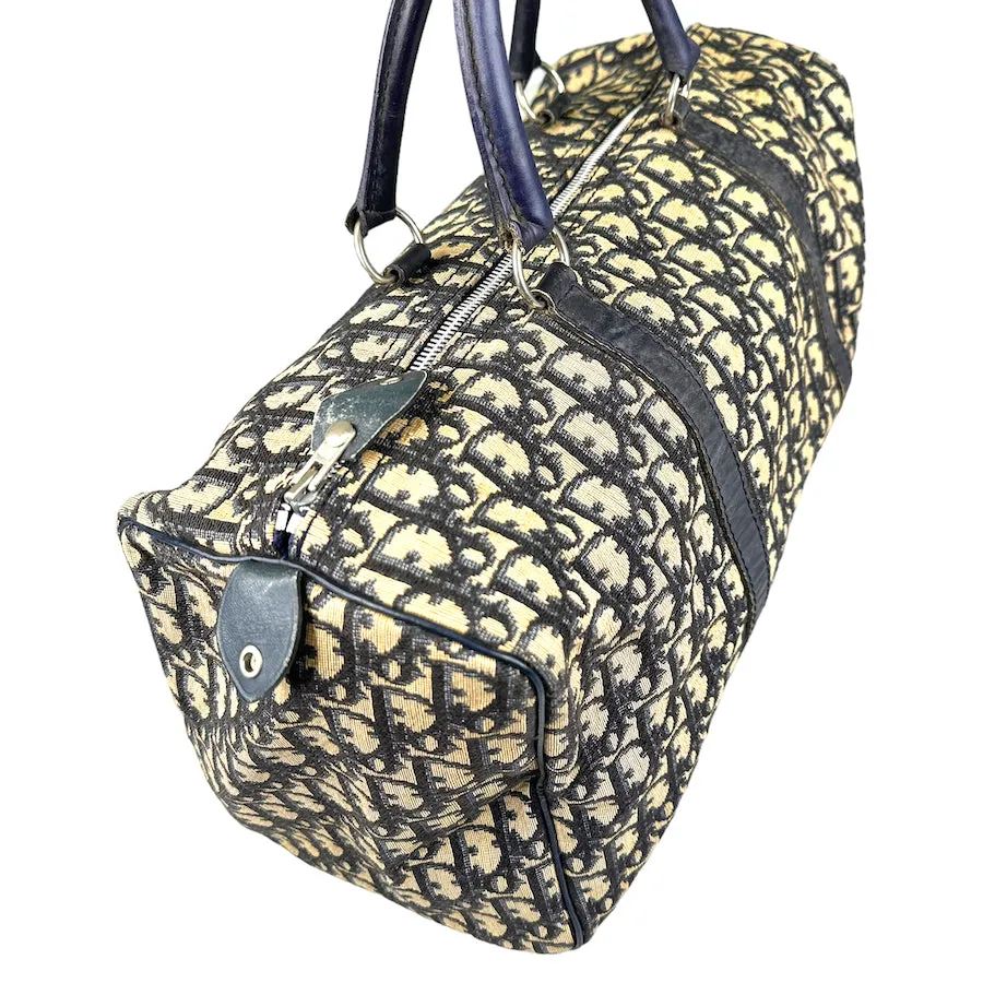 DIOR MONOGRAM CANVAS VINTAGE BOSTON DUFFLE BAG - CLASSIC 8102-E