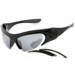 Dolce & Gabbana Unisex Sunglasses - Black Plastic Wraparound Frame | 0Dg6192 501/6G