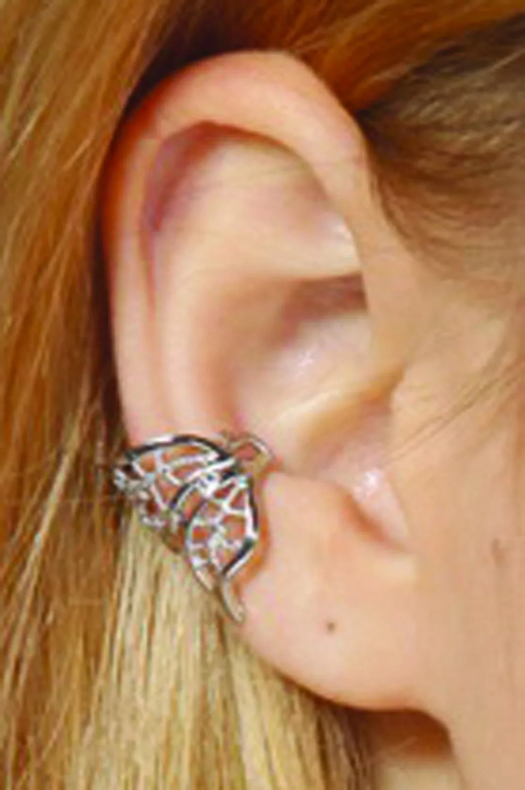 Ear Cuff Butterfly Wing - Silver