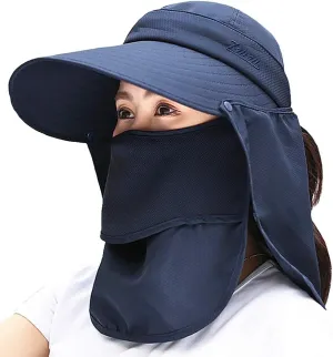 Fashion Outdoor UPF 50  UV Sun Protection Waterproof Quick Dry Breathable Face Neck Flap Cover Folding Sun Hat