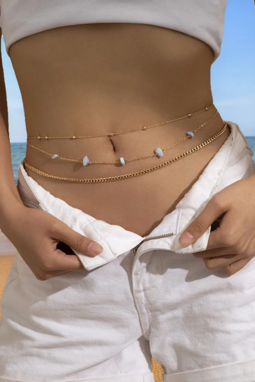 Faux Pearl Belly Chain