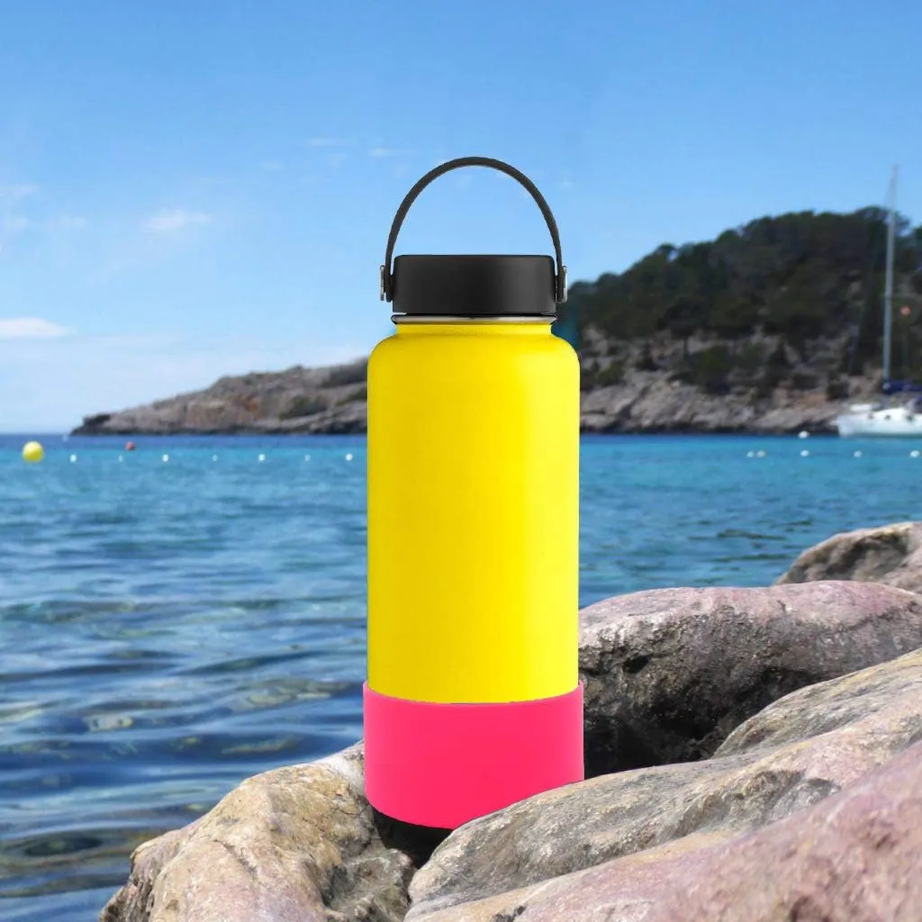 Flaskars Protective Silicone Boot for 12oz - 40 oz Hydroflask Water Bottles Anti-Slip Bottom Stanley Sleeve Cover Bumper